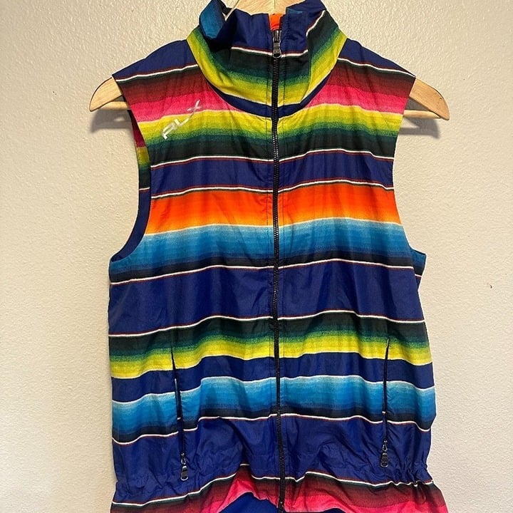 Ralph Lauren X Outdoor Vest Size Small Southwest Style Stripes