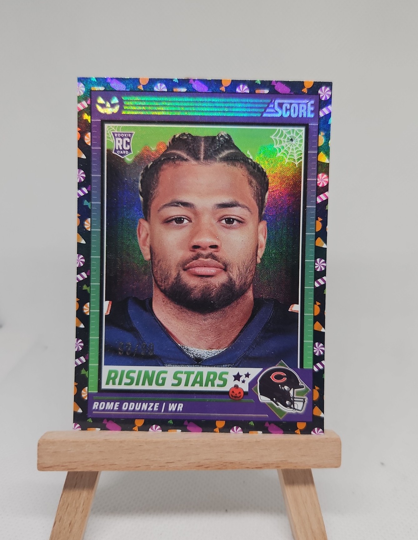 2024 Score Halloween Rising Stars trick or treat /99 #44 Rome Odunze Bears RC
