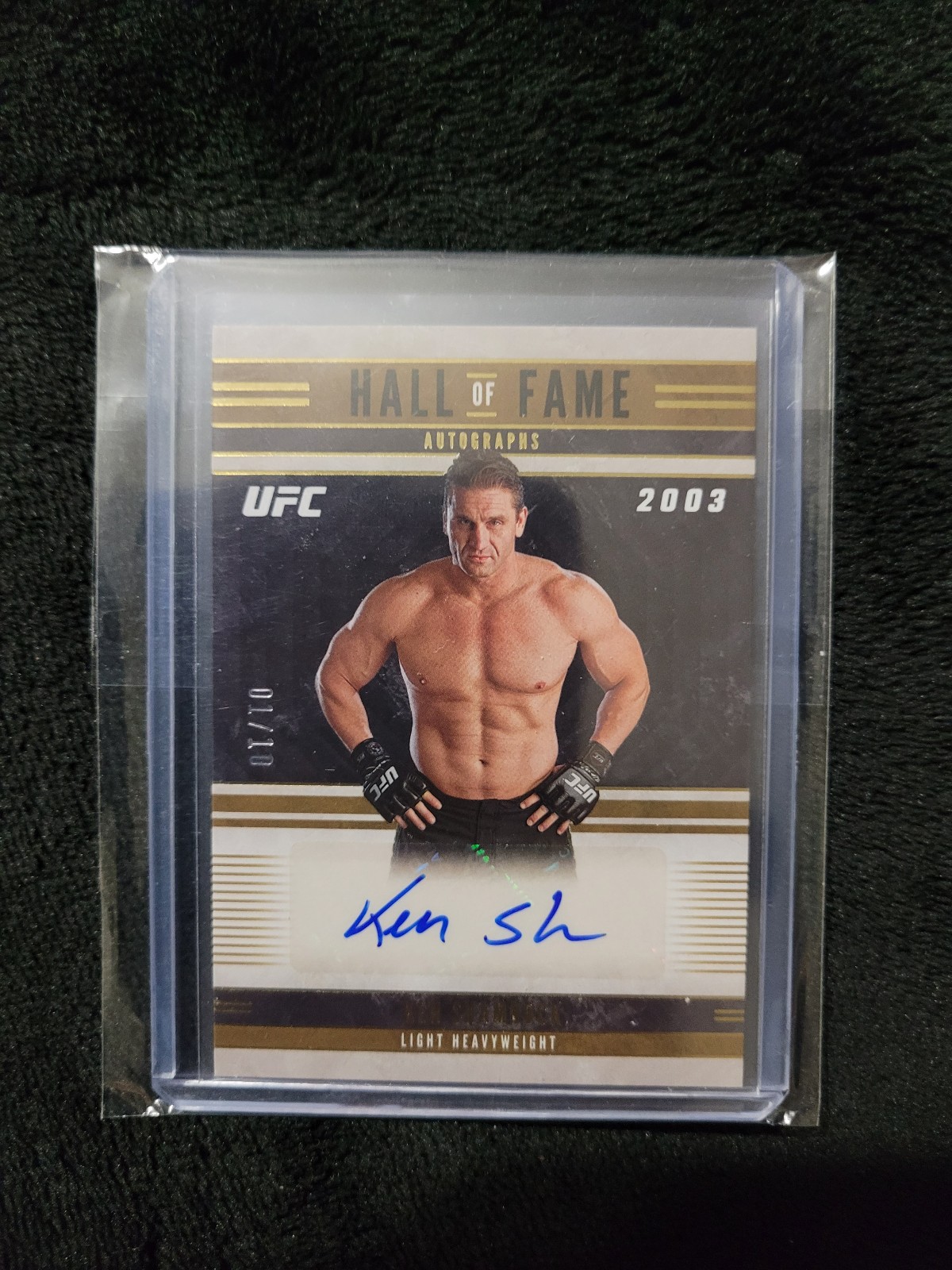 UFC DONRUSS KEN SHAMROCK AUTOGRAPH NUMBERED 01/10 1ST ON PRINT