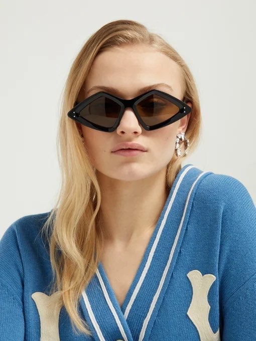 GUCCI Brown Geometric Unisex Sunglasses GG0496S 001 59
