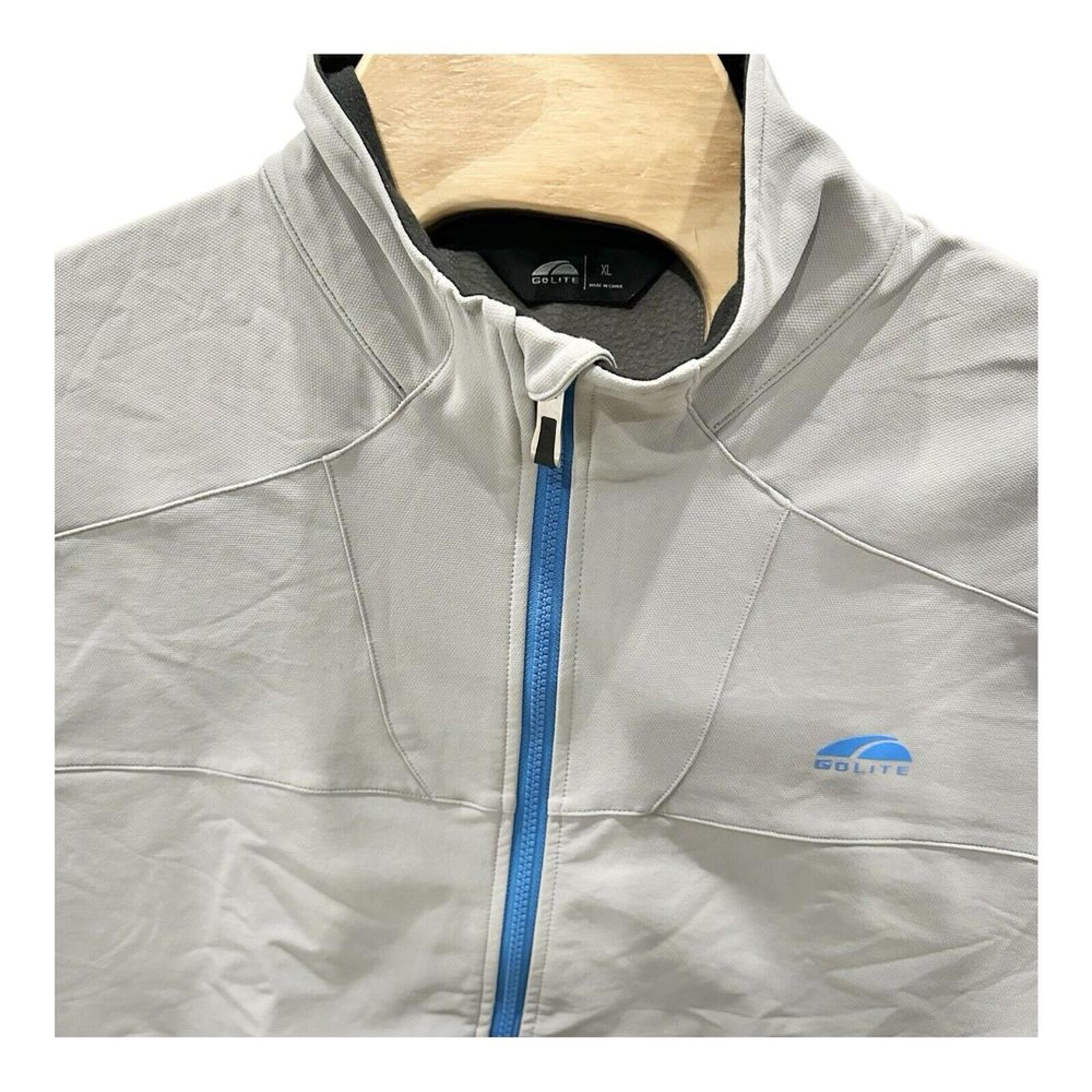GOLITE Soft Shell Nylon Blend Jacket Mens Size XL Light Gray Full Zip Pockets