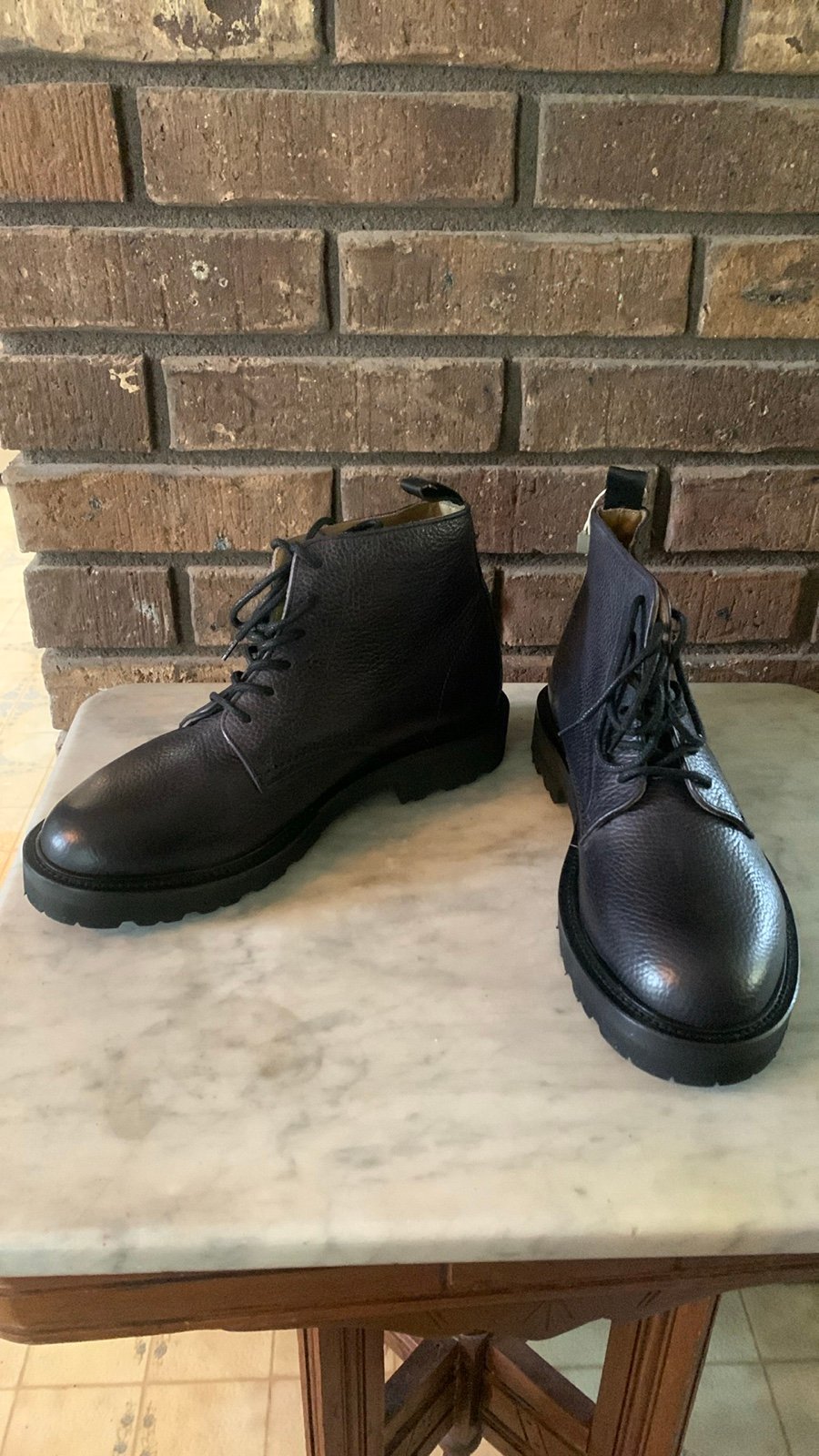 Low Brand Black Leather Boots Size 41. In excellent condition- has some marker m