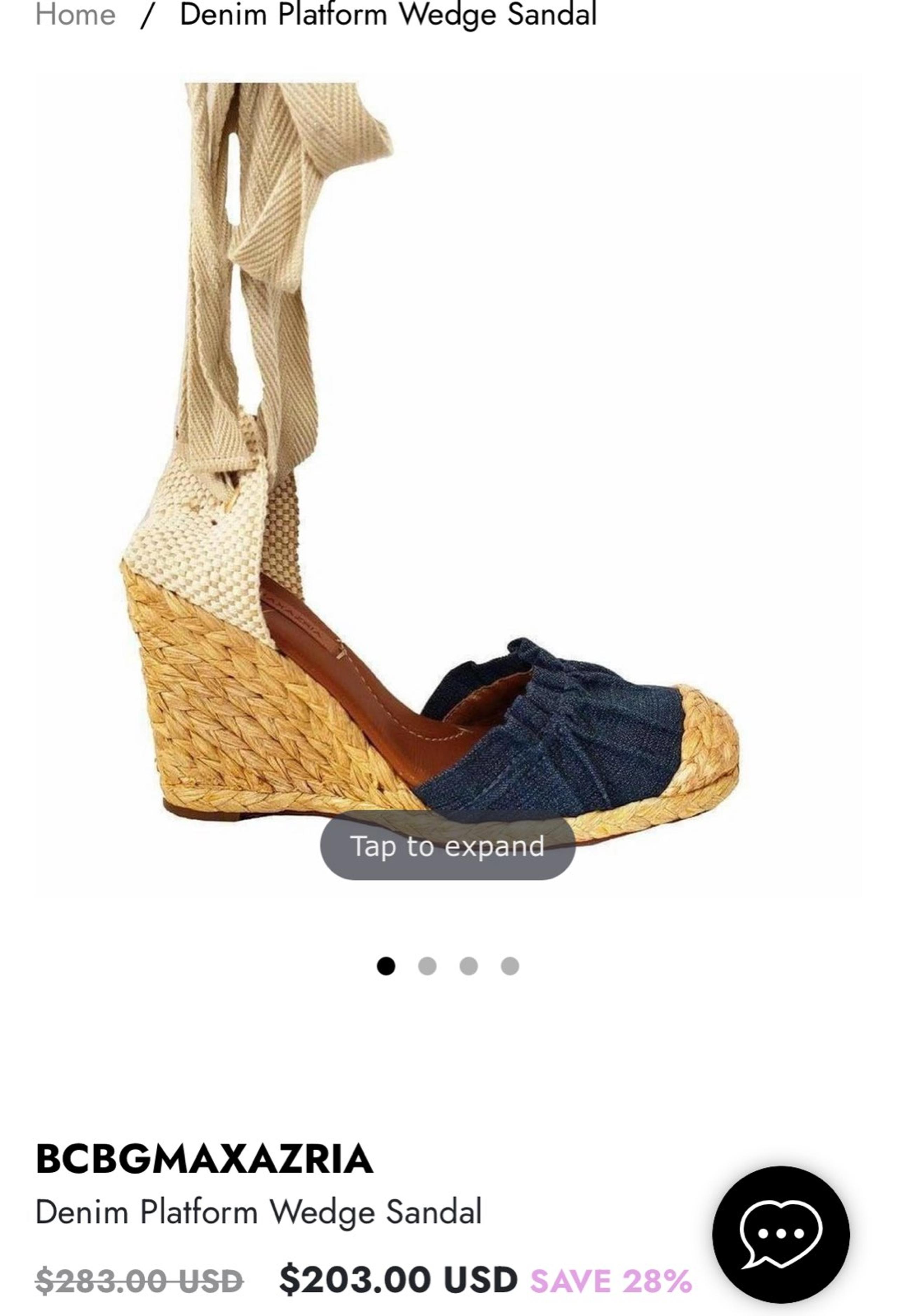 Denim Platform Wedge ankle lace Sandal