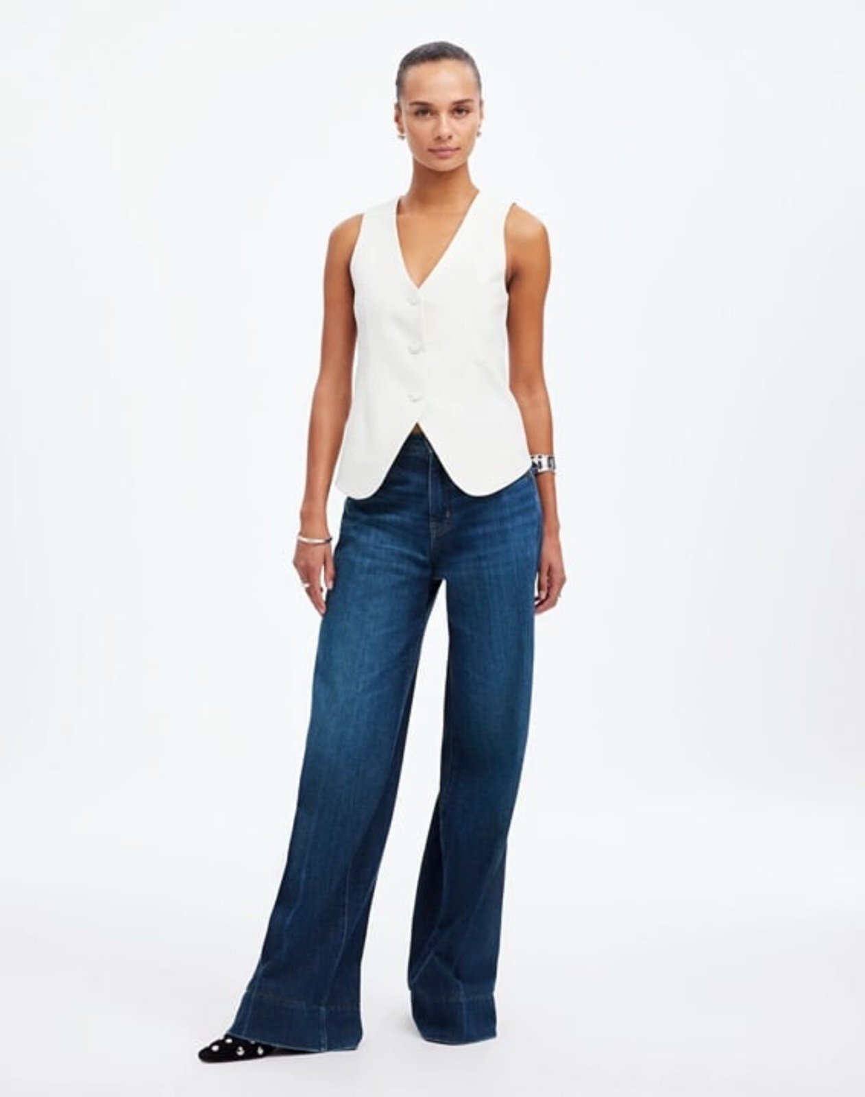 Madewell Super Wide Leg Jeans in Ellsworth Wash, Size 26