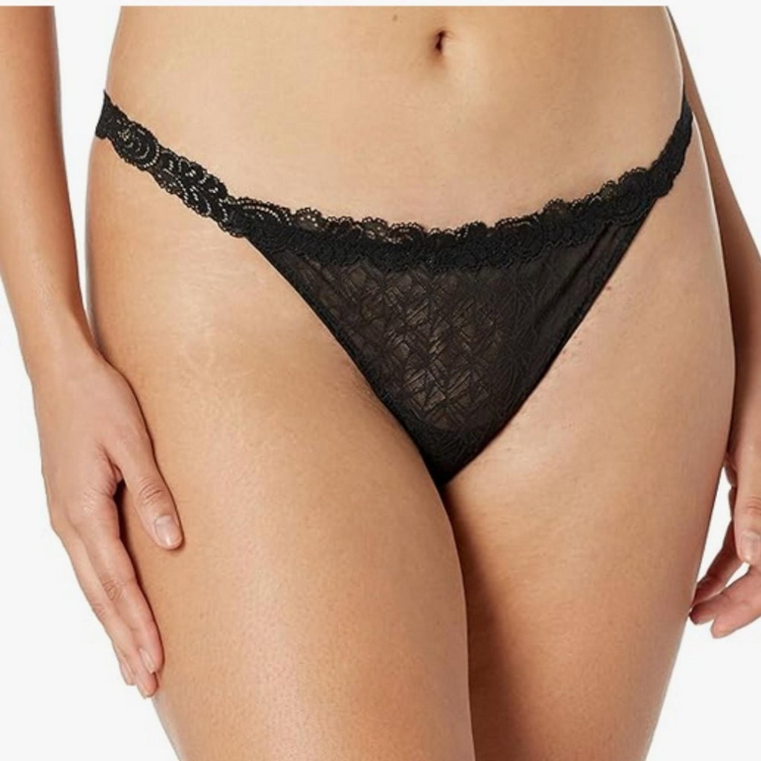 Wacoal Vivid Encounter Lace Thong Style 842295 Black Size X-Large