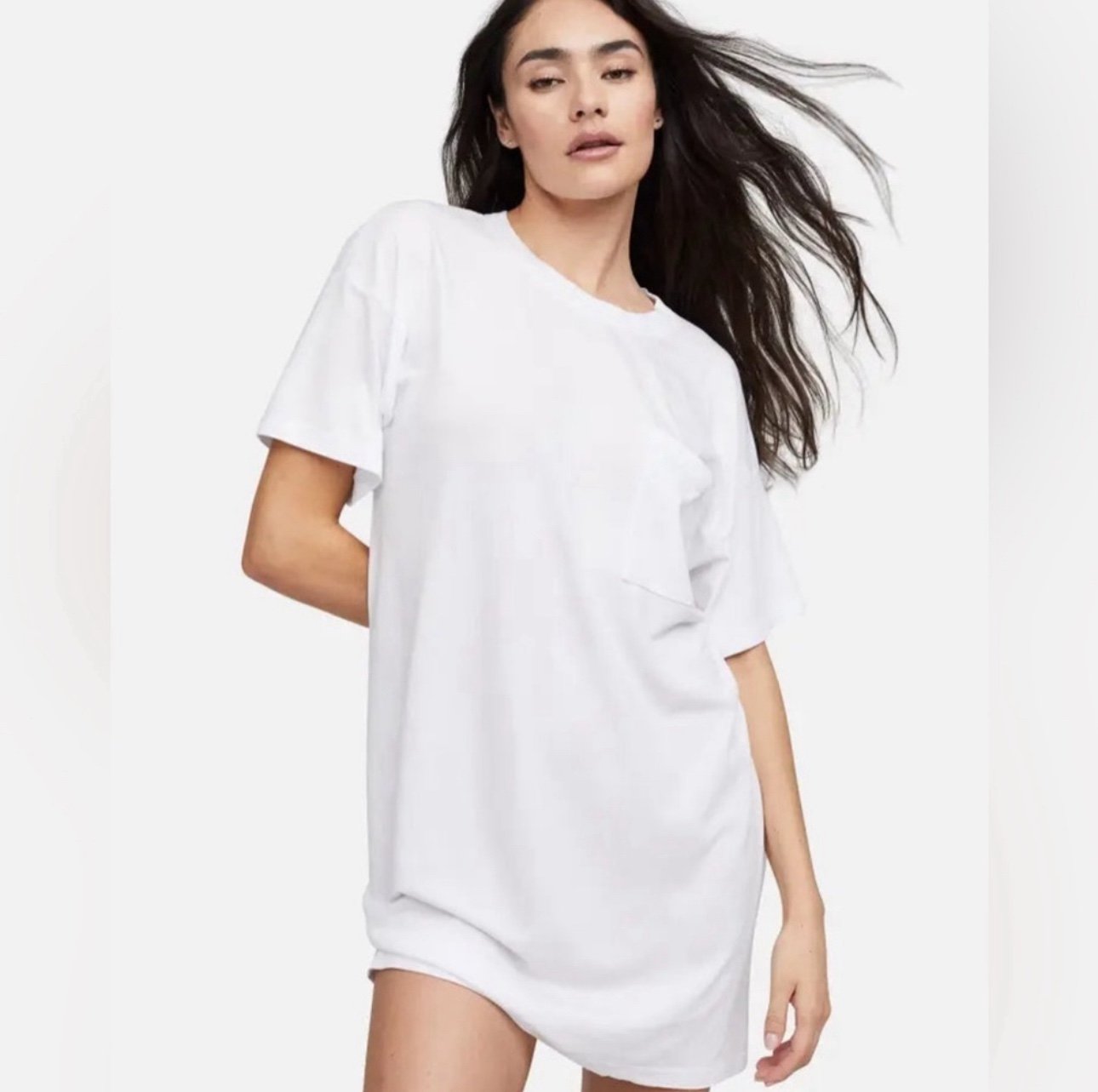 NWT Mate The Label Size XS True White Tencel & Organic Cotton Sleep Dress