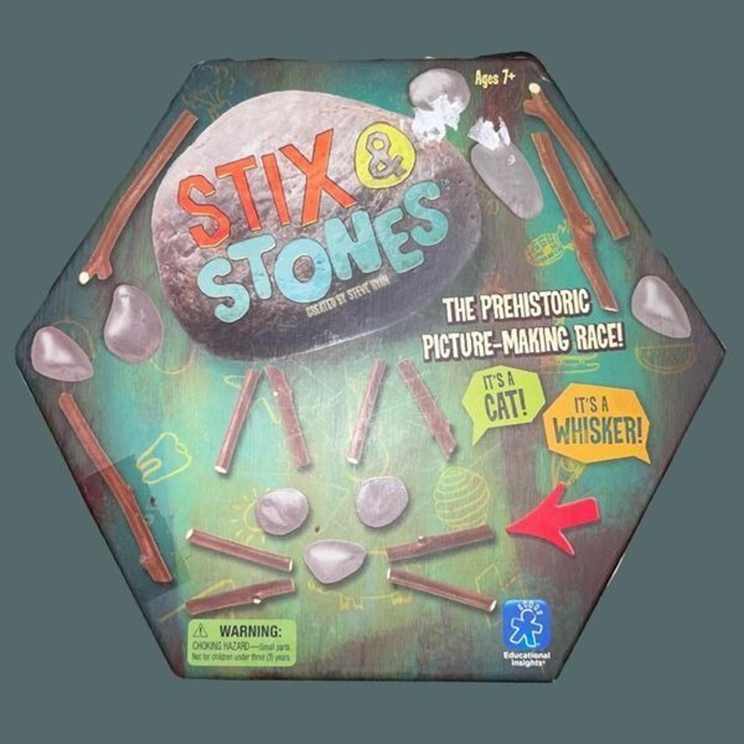 Stix & Stones Game 2010 Prehistoric Picture Drawing -Educational FUN