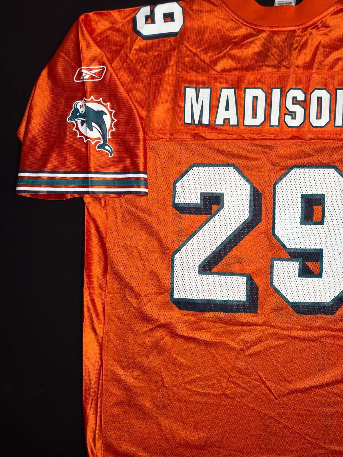 MIAMI DOLPHINS SAM MADISON SIGNED CUSTOM STITCHED WHITE