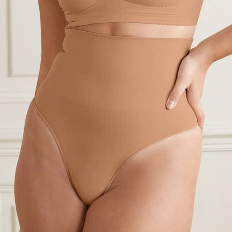 Skims NWOT Core Control Thong Brown Shapewear Size Small/Medium