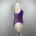 Purple Floral Embroidered Bodysuit