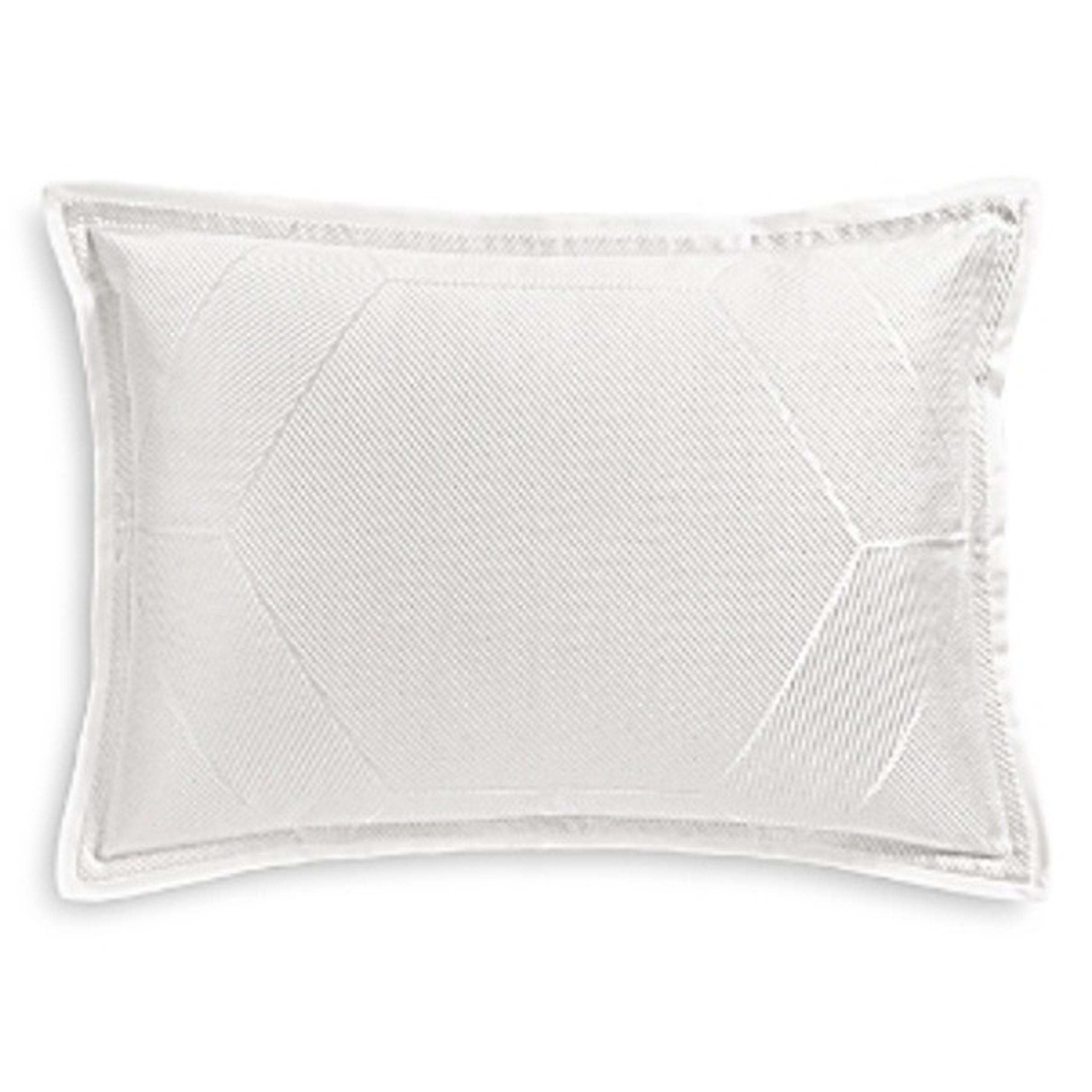 NEW Hudson Park Moderno Standard Pillow Sham Covering, Silky White