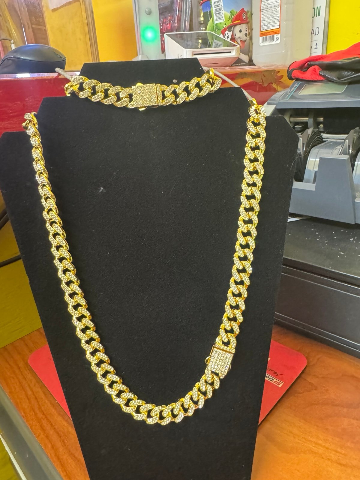 Chain and bracelet gold color