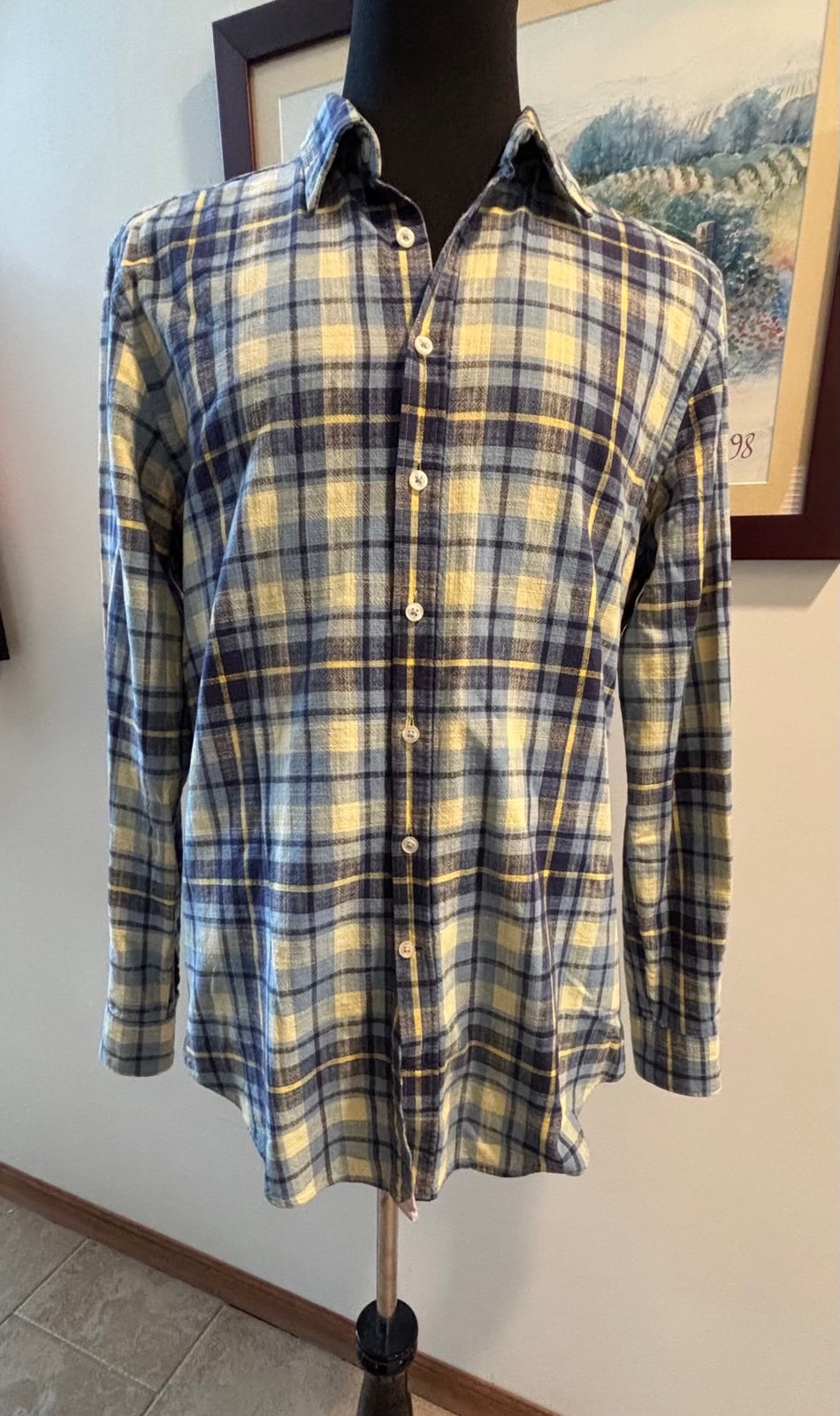 Thomas Pink | PINK men’s plaid shirt. Size: L.