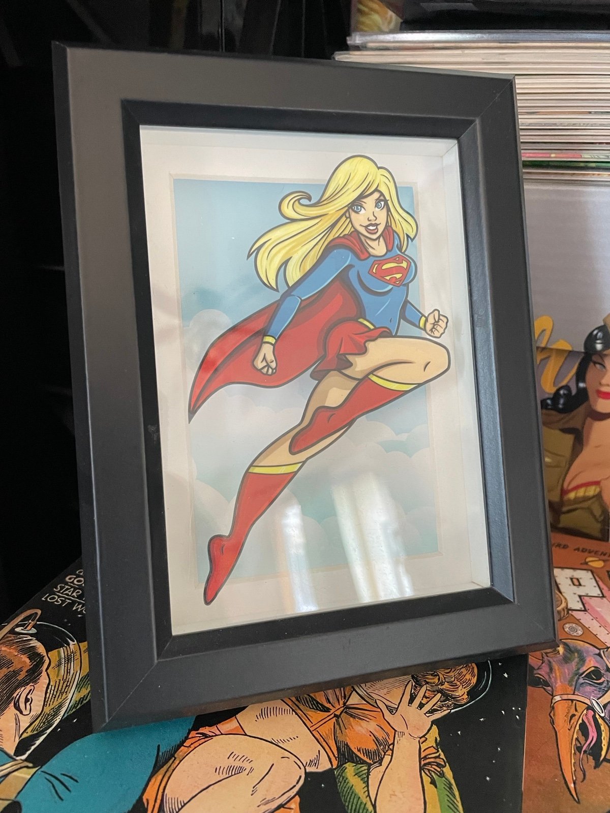 Supergirl cels framed