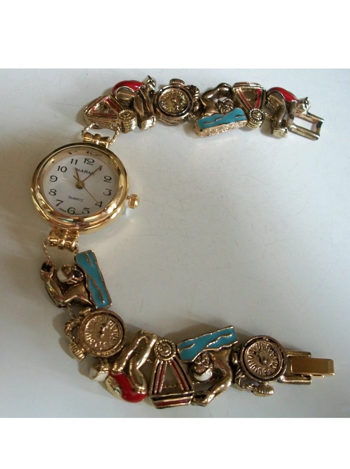 Women’s gold finish swimming fashion casual fun watch good for gift