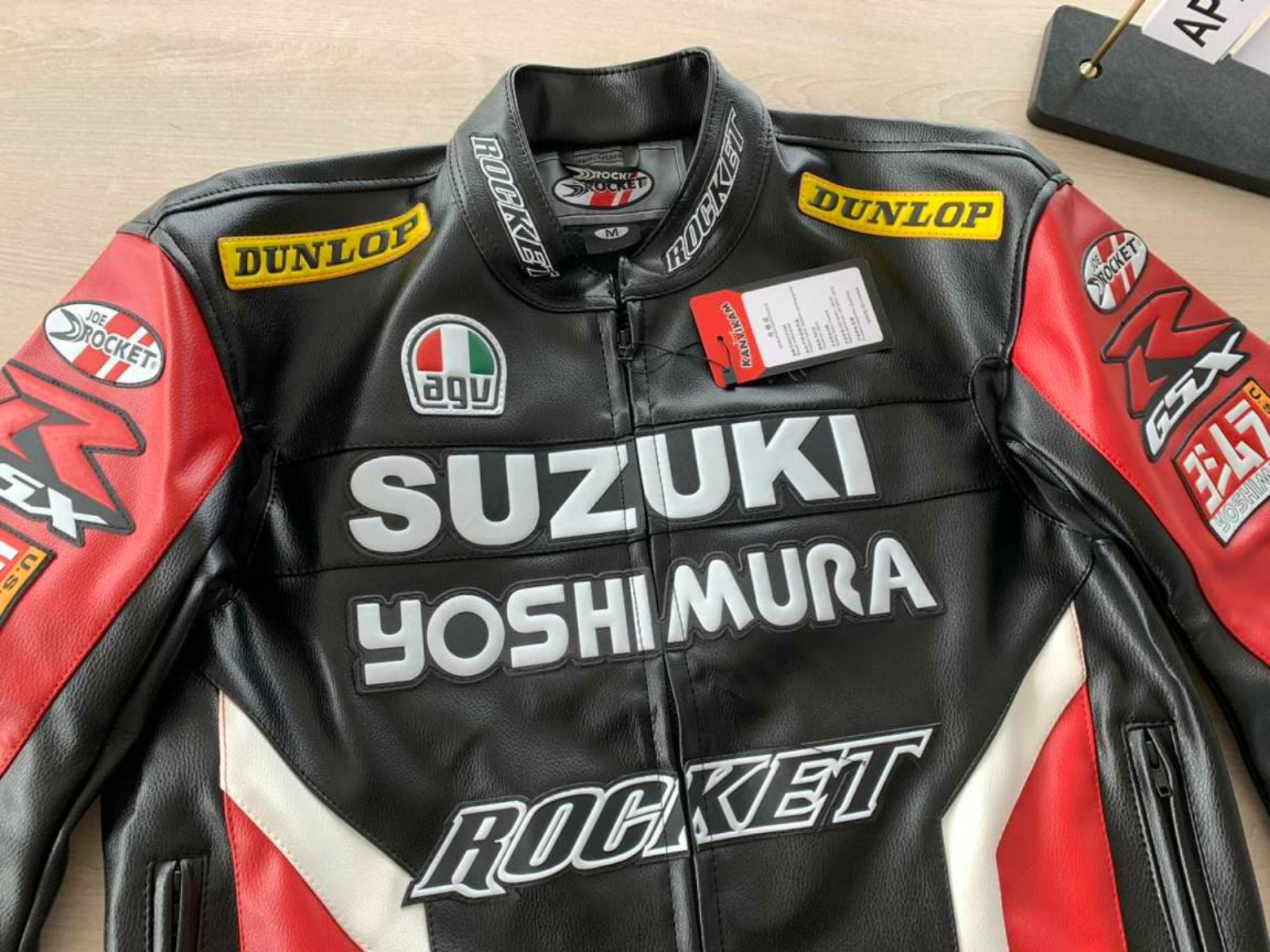 Size Large Suzuki Men's leather Biker Jacket
