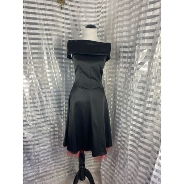 Chica’s Black Off the Shoulder Tule Skater Dress