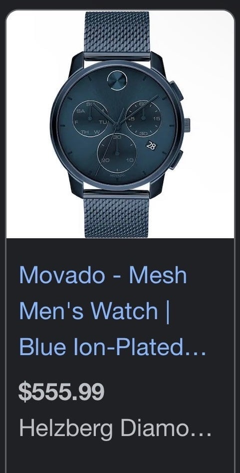 Movado Bold Blue