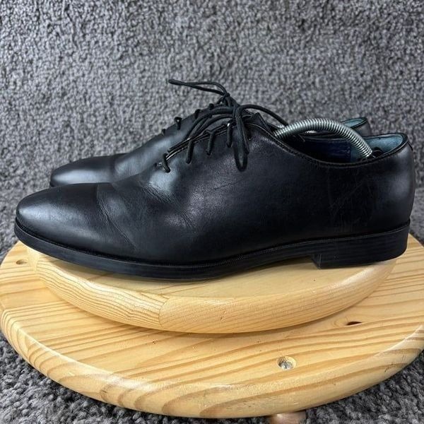 Cole Haan Jefferson Grand Wholecut Oxford Mens 12 Black Lace Up Dress Shoe