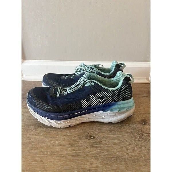 Hoka One One W Bondi 5 Wide 1014759 MBBRD Blue Running Shoe Women’s Size 10.5