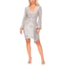 XSCAPE Women's V-Neck Long-Sleeve Ruffled Sequin Sheath Dress US 12
