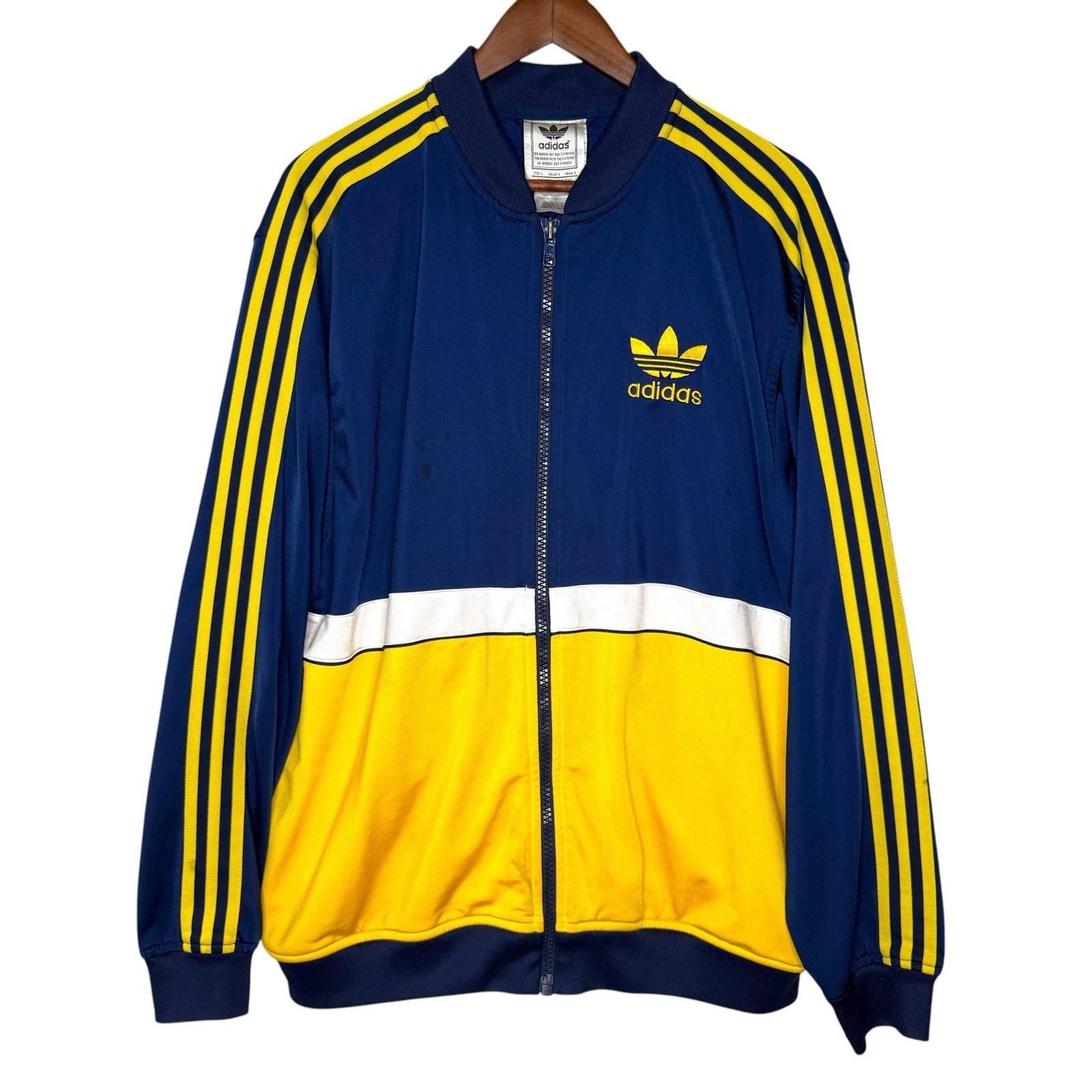 Vintage Adidas Y2K Track Jacket Men's XXL Black Full Zip