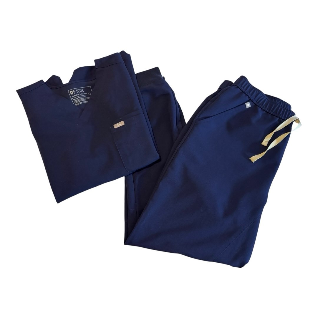 Men’s Large Navy FIGS Scrub Set