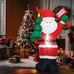 New 6FT Christmas Inflatable Santa Claus Outdoor Decoration with Built-In LEDs