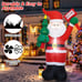 New 6FT Christmas Inflatable Santa Claus Outdoor Decoration with Built-In LEDs