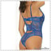 L-Royaly Bule Mono Wire Lingerie Teddy