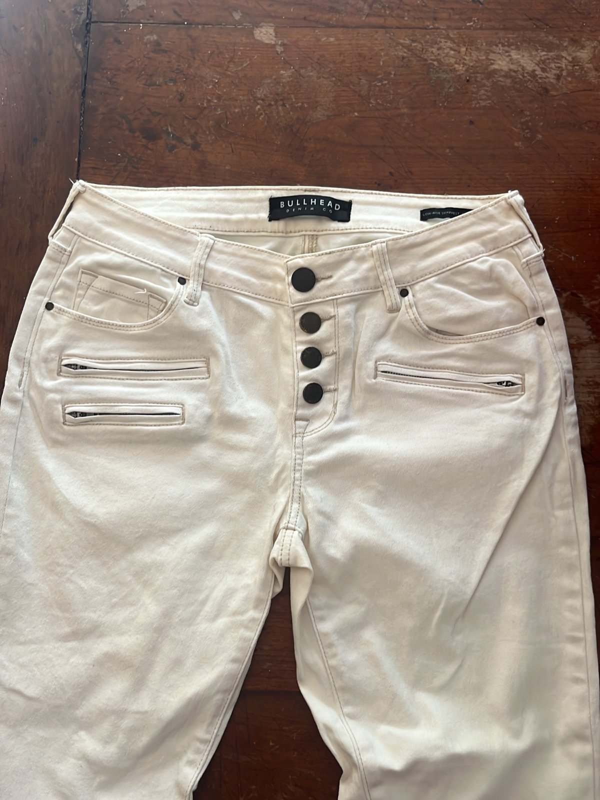 Designer white jeans