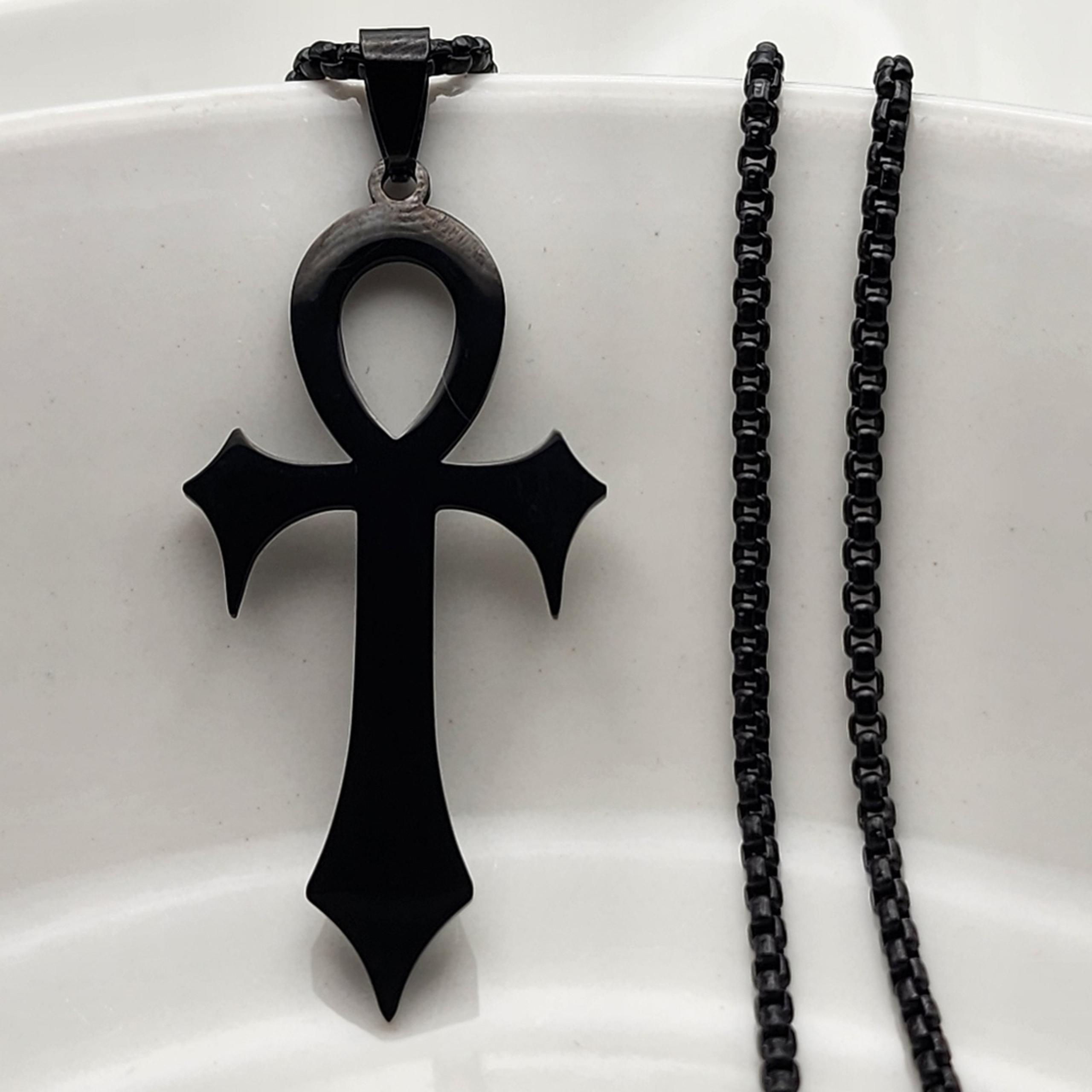 Goth Egyptian Cross Ankh Key Of Life Necklace