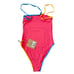STONE FOX SWIM SUNSET PINK ALOE ONE PIECE SWIMSUIT SMALL