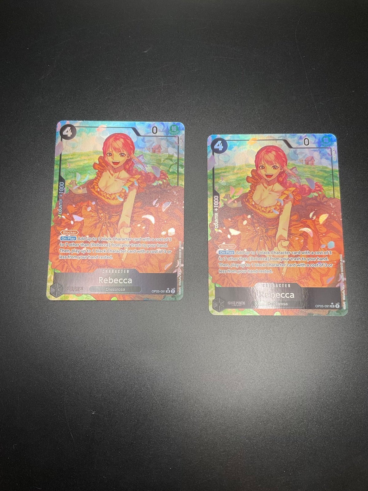 One piece tcg Rebecca Alternate art from op05 bundle