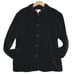 JM Collection Sz 18 Black Quilted Velvet Jacket Pockets Button Up Utility Lined