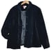 JM Collection Sz 18 Black Quilted Velvet Jacket Pockets Button Up Utility Lined