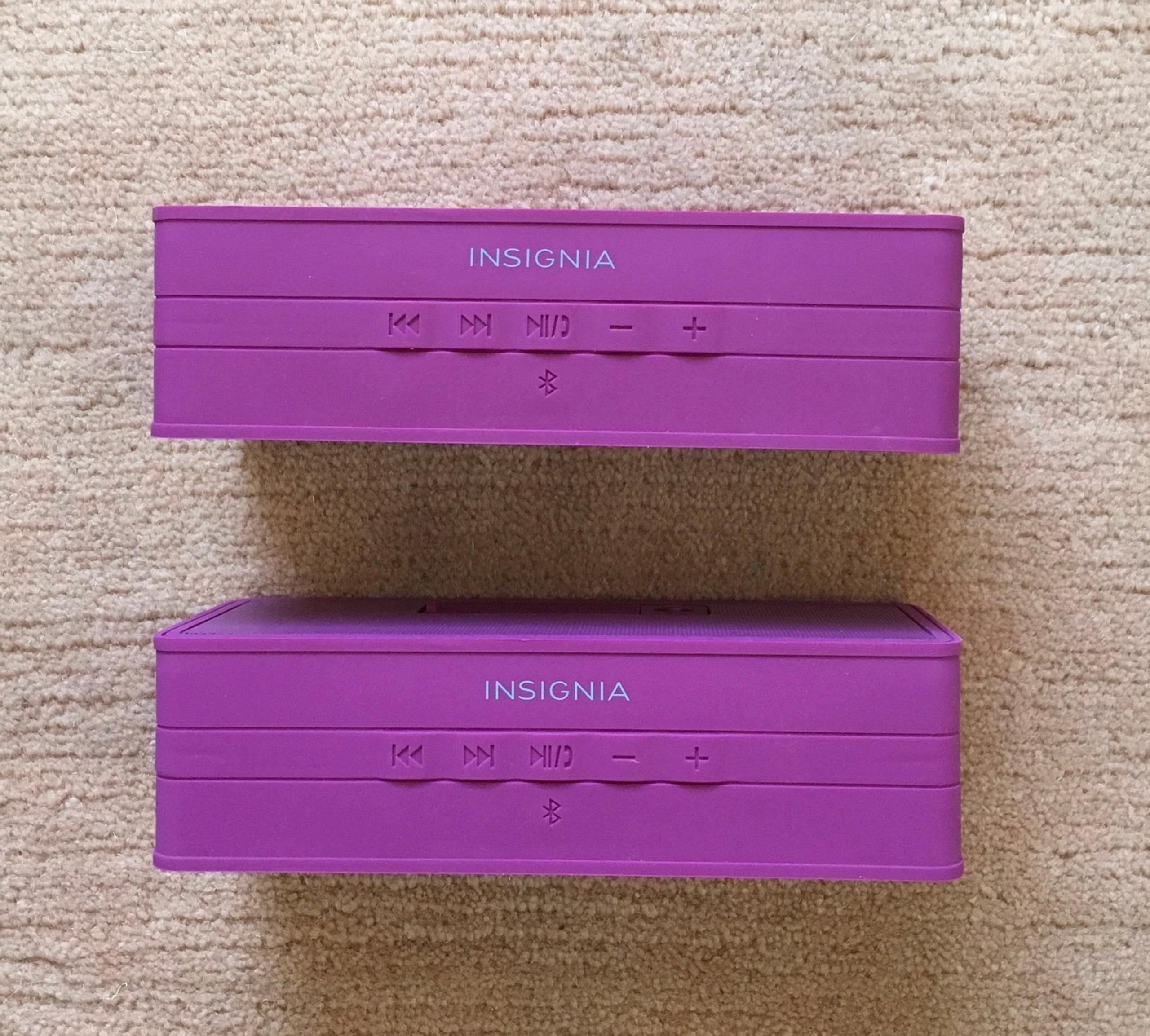 Insignia Wireless Bluetooth Speaker Pink 2 Pieces No Accessories