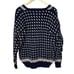 BRAEMAR Vintage 90s Mens XL 100% Cotton Sweater V Neck Diamond Pattern Navy Blue