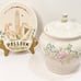 Vintage Belleek Cookie Jar