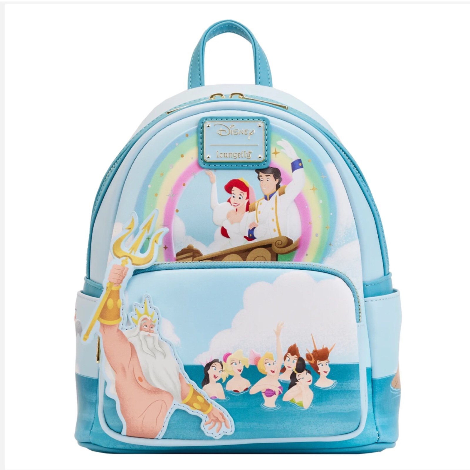 Loungefly Disney Little Mermaid Tritons Mini Backpack