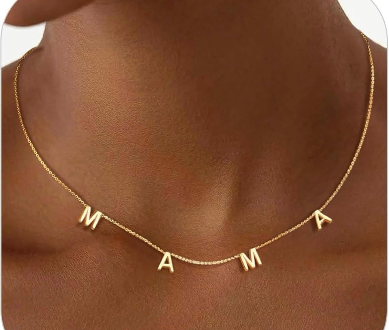 Mama Necklaces for Women, Mother's Day Gifts for Mom, 14K Gold Plated Dainty