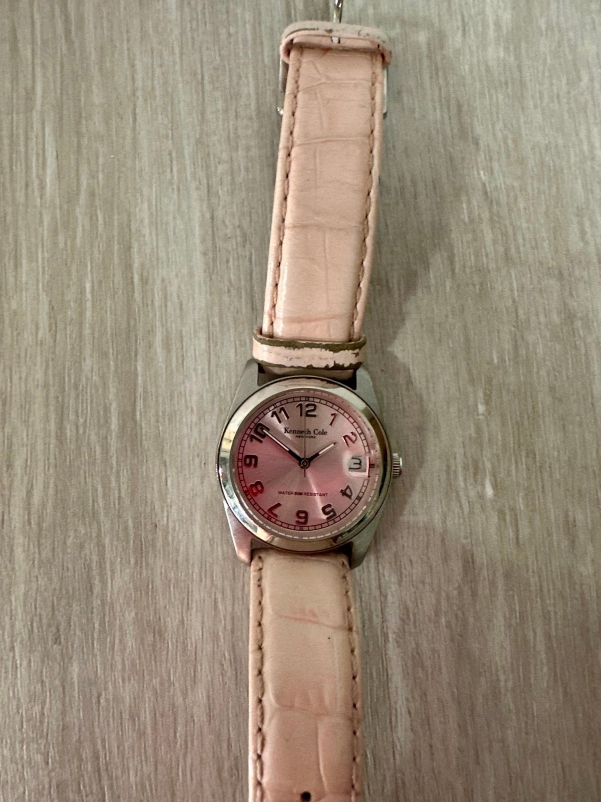 Kenneth Cole Pink Mettalic Dial Ladies Sport Watch