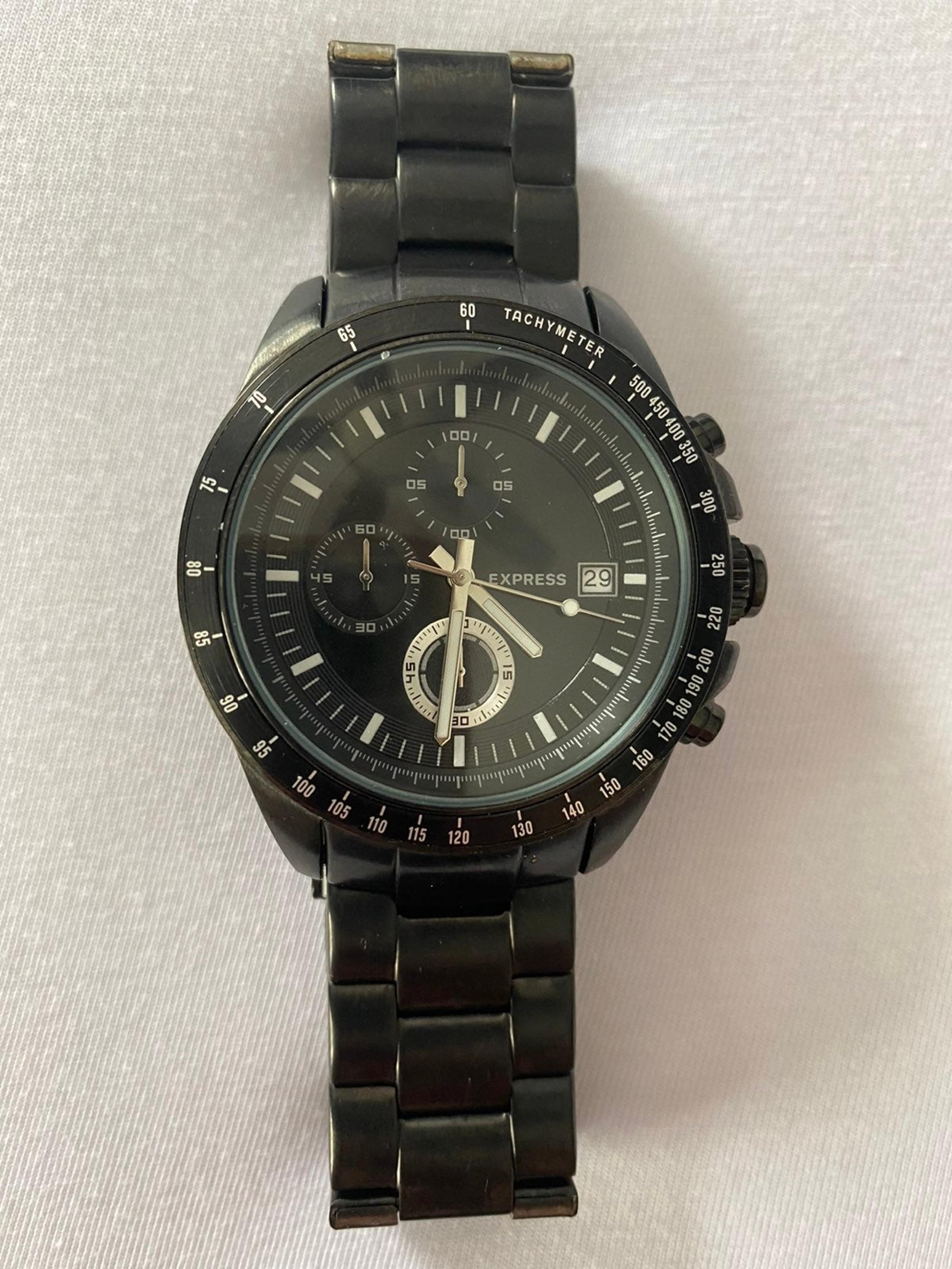 Express black watches for men