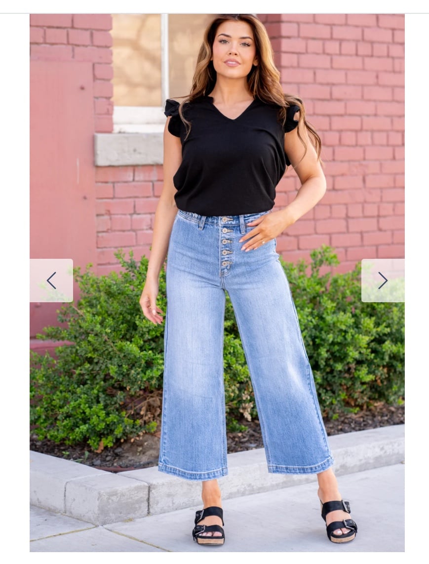 KanCan Jeans Mia-Grace Ultra High Rise Wide Leg Jeans 7/27