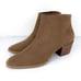 Linea Paolo Women's Windy Snip Toe Block Heel Bootie Tan Size 10