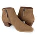Linea Paolo Women's Windy Snip Toe Block Heel Bootie Tan Size 10
