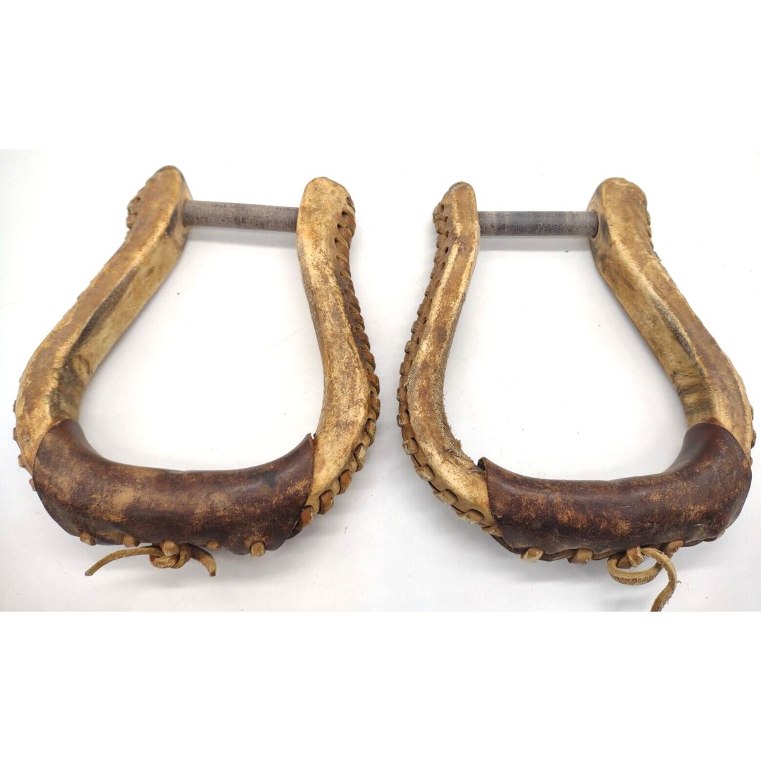 Vintage Leather Stirrups Western Cowboy AMERICANA HOME DECOR