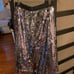 Silver Sequin Midi Skirt