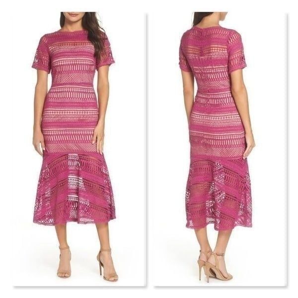 Chelsea28 Lace Trumpet Midi Dress