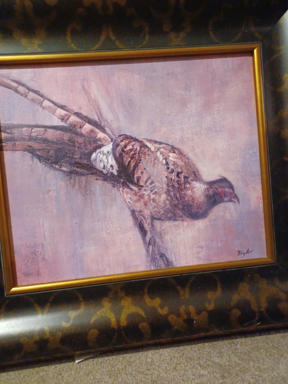 Framed Pheasant Oil painting/ original